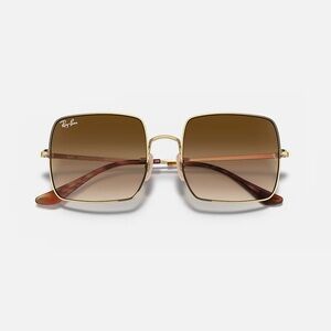 SQUARE 1971 CLASSIC RAY BAN Light Brown Gradient/ Arista Gold